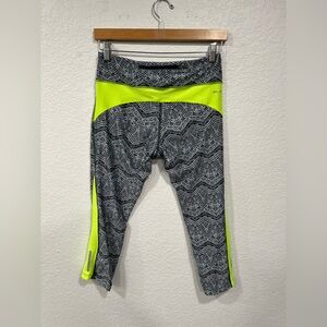 Nike Dri-fit Grey and Neon Yellow Patterned